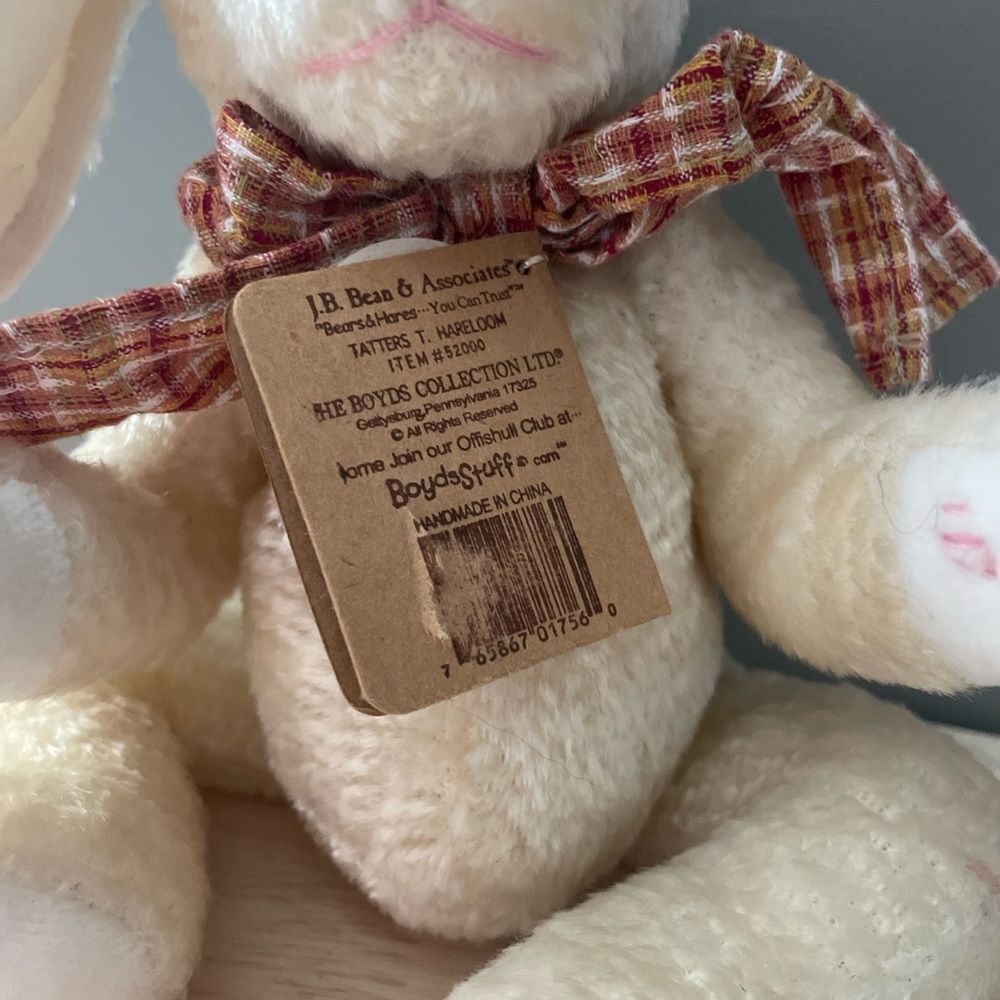 Boyd’s Bears Tatters T Hareloom Plush Rabbit Item #52000 Vintage - Picture 2 of 7